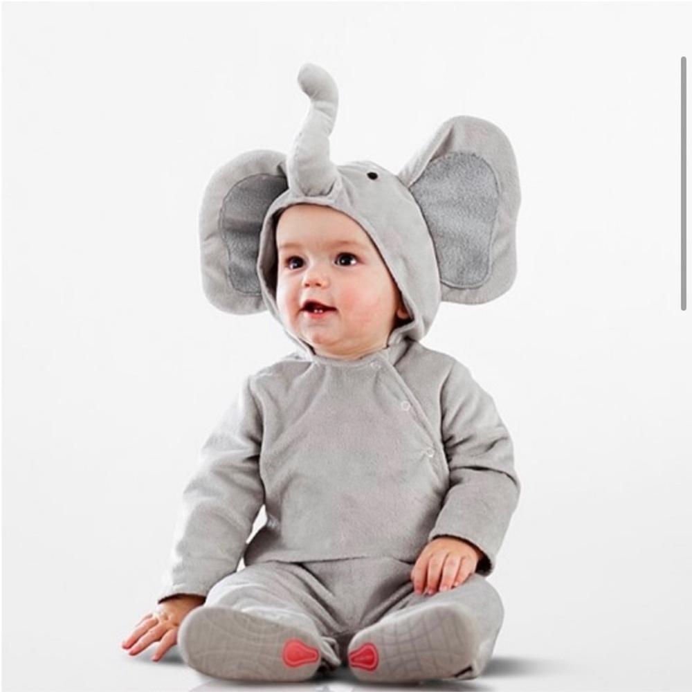NWOT Pottery Barn Kids Baby Elephant Costume, size 0-6 mo
